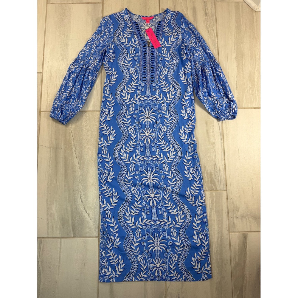 Lilly Pulitzer Laurelie Maxi Dress Abaco Blue Have It Both Rays Size 4 NWT